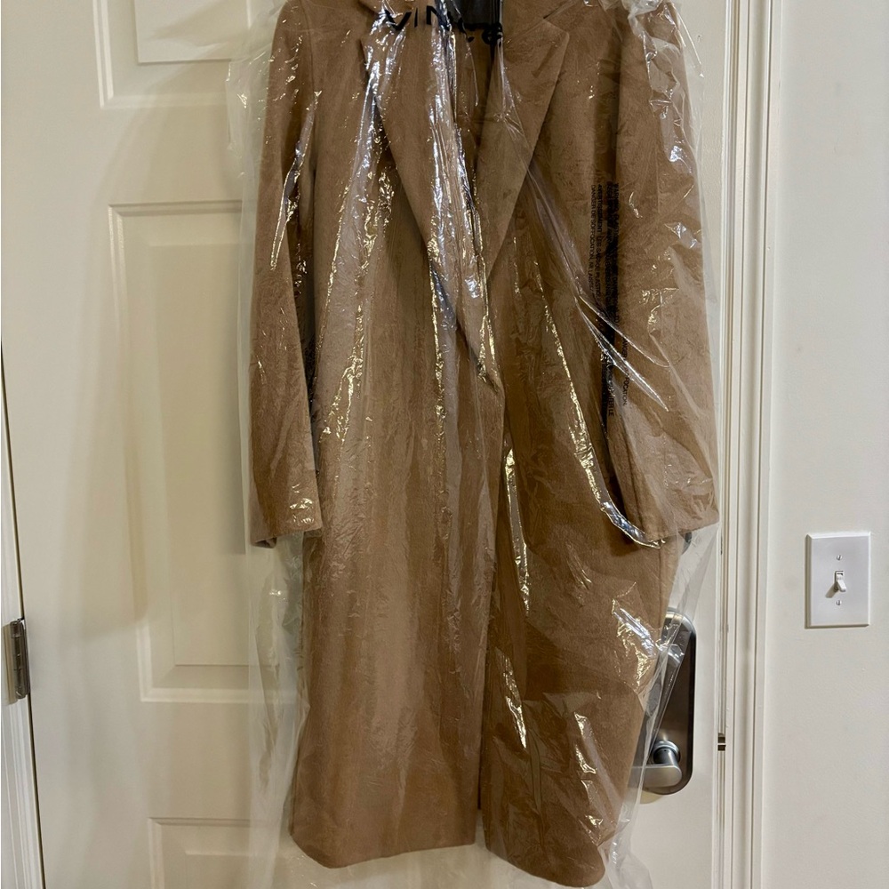 Classic Wool-Blend Straight Coat - Picture 3 of 7